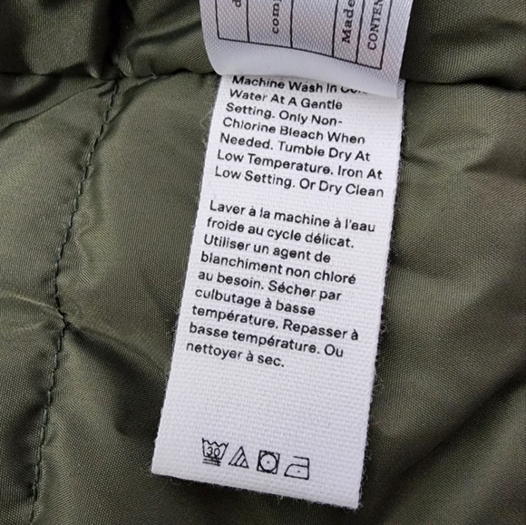 Hudson North Men's Olive Green Down Winter Hooded Puffer Parka Coat Sz Medium - Picture 13 of 16